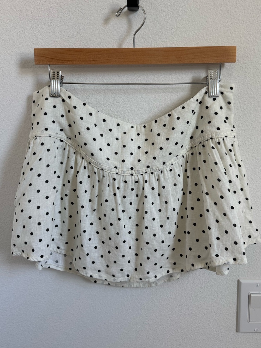 Princess Polly White Polka Dot Mini Skirt
